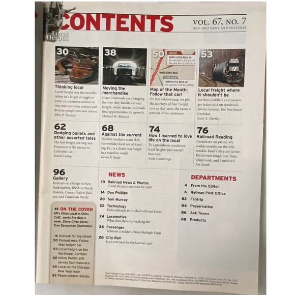 Lot 4 Trains May Jun Jul Aug 2007 Magazine Street Car Locomotive Track Railroad - Picture 8 of 11